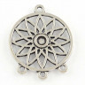 Купить 365 Коннектор на 3 нити Цветочек 33*27*2мм античное серебро (литьё) с доставкой по России