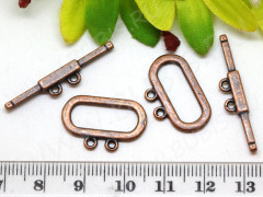 009 Тоггл Овальный прямоугольник на 2 нити 22*14мм и 32*6мм античная медь (литьё)