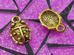 Подвеска Жук 03 14,5*10*4мм античное золото (литьё)