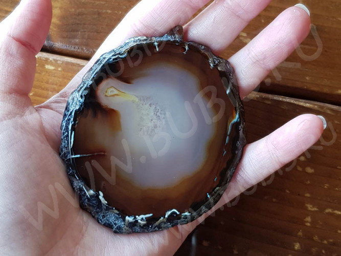 Кулон 1122 Срез Агата 72*65*4мм (камни)