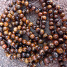 Бусина округлая 10мм МИКС Тигрово-Соколиный глаз (камни) (НИТЬ) Купить Бусина округлая 10мм МИКС Тигрово-Соколиный глаз (камни) (НИТЬ) с доставкой по России