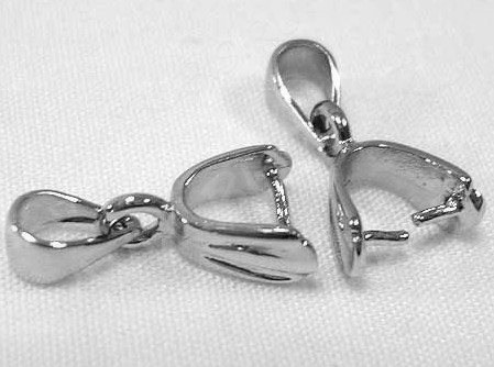 Держатель кулона 013 ракушка с пробой 18KGP 13,5*6*3мм цвет платины (Brass)