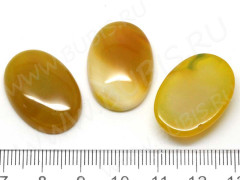 Кабошон каменный 054 Овал 25*18*6,5мм Агат жёлтый (камни)