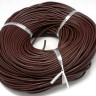 Купить Шнур кожаный 02 натур.кожа круглый 1,5мм коричнево-красный (1м) с доставкой по России