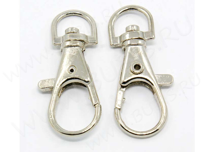 (СКИДКИ!!!) Карабин для брелка 04 36,5*15*5,5мм цвет платины (Iron) (10шт)