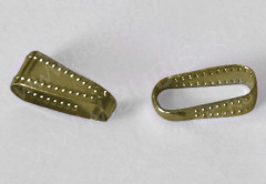 Держатель кулона 019 Скоба овальная 11*4,3*4,2мм античная бронза (Brass) (10шт.)