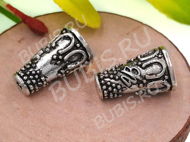 244 Шапочка Конус концевик 13*8*8мм античное серебро (литьё)