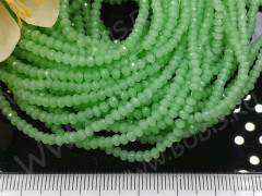 Бусина кристалл гранёный абакус 3*3*2мм &quot;кошачий глаз&quot; св.зелёный полупрозрачный (имитация Сваровски) (50шт.)