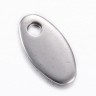 Купить Подвеска Жетон 18 Овал 9*5*1мм цвет платины (Хирургическая сталь) (10шт) с доставкой по России