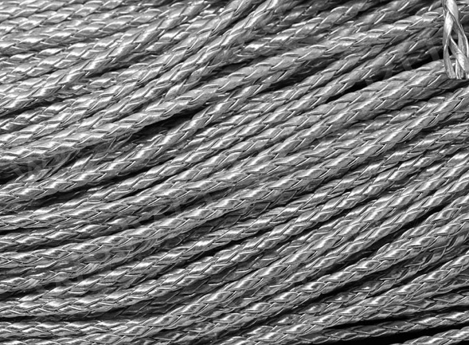Шнур кожаный 23 кожзам плетёный круглый 3мм серебристый (1м)