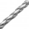 Купить Шнур кожаный 23 кожзам плетёный круглый 3мм серебристый (1м) с доставкой по России