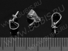 Держатель кулона 069 со штырьком 11,5*4,8*3мм цвет платины (Brass)
