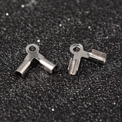 Зажимы №46 Концевики-коннекторы 9,5*8*1,8мм цвет платины (Хирургическая сталь) (10шт.)