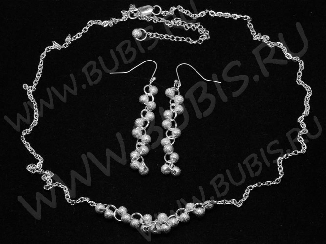 Цепочка I071 с узором звено 3*2мм серебристая (Iron) (50см)