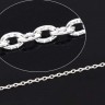 Цепочка I071 с узором звено 3*2мм серебристая (Iron) (50см) Купить Цепочка I071 с узором звено 3*2мм серебристая (Iron) (50см) с доставкой по России