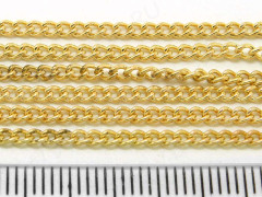 Цепочка I074 простая кручёная тонкая звено 2,8*2мм золотистая (Iron) (примерно 50см)