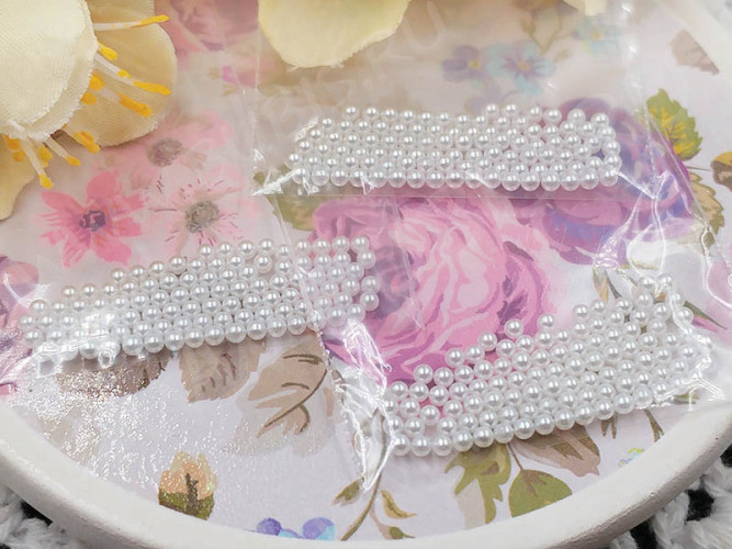 Наполнение для смолы и бутылочек 097 шарики без отверстий 2мм  жемчужные белые (декор) (100шт.)