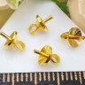 Купить Держатель кулона 073 шапочка со штырьком 7*5*5мм золотистый (Brass) (10шт) с доставкой по России