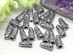 181 Шапочка-конус концевик 15*7,5*7,5мм античное серебро (литьё)