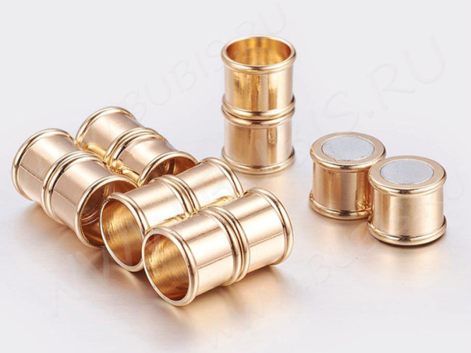 Магнитный замочек №53 для вклеивания 10мм 20*12*12мм светое золото (Brass)