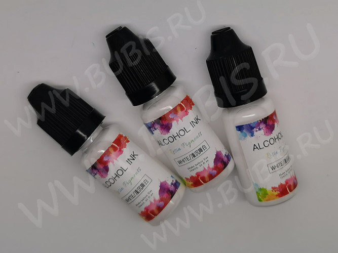 Краситель 02 Алкогольные чернила спиртовые Белый White (Alcohol Ink)(10мл)