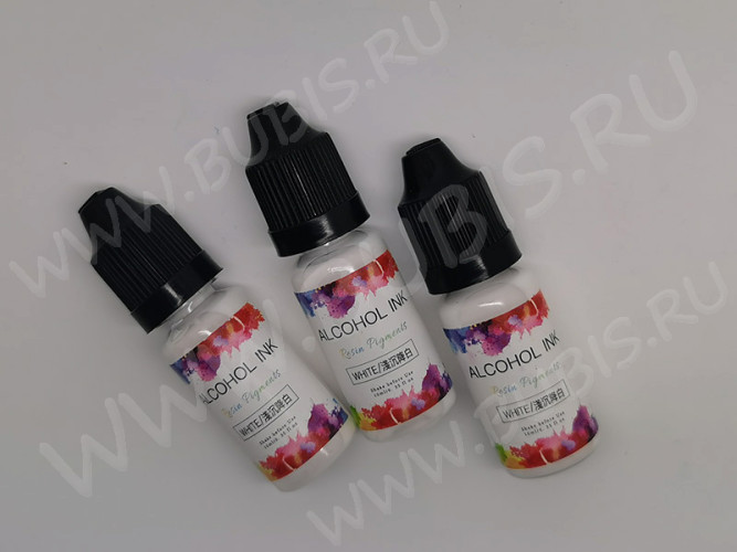 Краситель 02 Алкогольные чернила спиртовые Белый White (Alcohol Ink)(10мл)