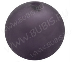 172 Бусина округлая матовая с серебром внутри 12мм бл.фиолетовая (венецианское стекло)