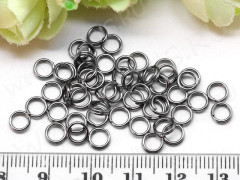 (СКИДКИ!!!) Колечки двойной крутки 5мм чёрный никель (Iron) (50шт.)