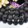 Бусина округлая 20мм Лава вулканическая чёрная (камни) Купить Бусина округлая 20мм Лава вулканическая чёрная (камни) с доставкой по России