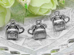 Подвеска Телефон 02 3D аппарат 14*13,5*8мм античное серебро (литьё)