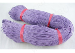 Вощёный х/б шнур 1мм св.фиолетовый (5м)