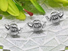 Подвеска Чайник 10 3D &quot;tea time&quot; 16*11,5*7,5мм античное серебро (литьё)