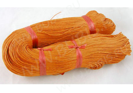 Вощёный х/б шнур 1мм рыжий (5м)