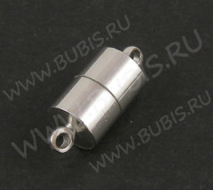 Магнитный замочек №40 с петельками 17*6мм цвет платины (Brass)