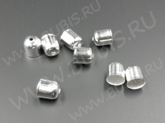 Концевик 032 шапочка 8*7*7мм серебристый (Iron) (10шт.)
