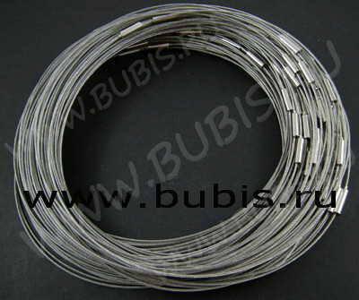 Чокер 01 из стальной проволоки цвет платины (45см)