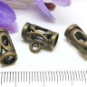 Бусина с петлёй 085 Бейл ажурный 14*11*7мм античная бронза (литьё) Купить Бусина с петлёй 085 Бейл ажурный 14*11*7мм античная бронза (литьё) с доставкой по России