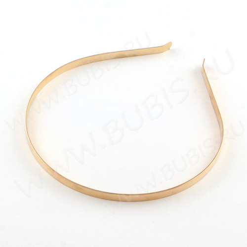 Ободок для волос основа 135*5мм светлое золото (заготовка)
