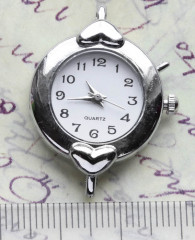 Заготовка для часов 015 32,5*24,5*8мм цвет платины+белый (часы)