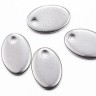 Купить Подвеска Жетон 19 Овал 9*6*0,9мм цвет платины (Хирургическая сталь) (10шт) с доставкой по России