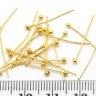 Купить (СКИДКИ!!!) Штифт с ШАРИКОМ 20*0,5мм золотистый (Brass) (50шт.) с доставкой по России