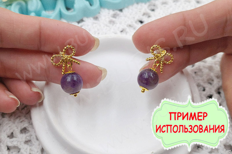 (СКИДКИ!!!) Штифт с ШАРИКОМ 20*0,5мм золотистый (Brass) (50шт.)