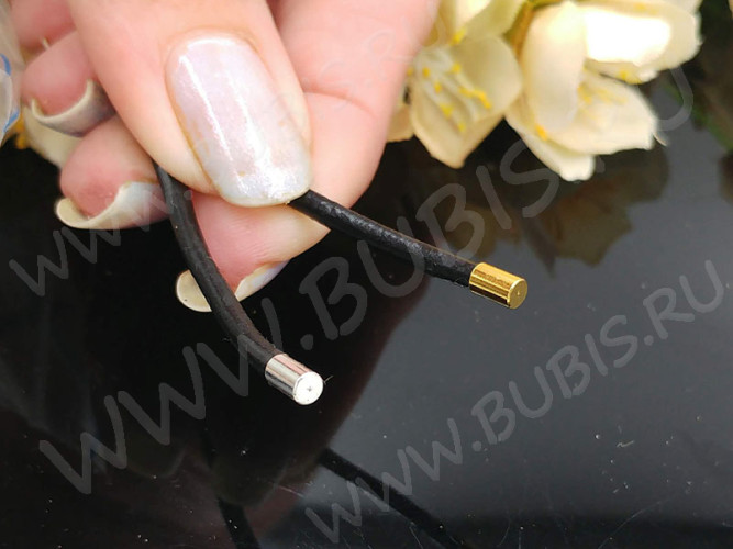 Концевик 104 без петельки для шнура до 2,4мм 5*3*3мм золотистый (Brass) (10шт)