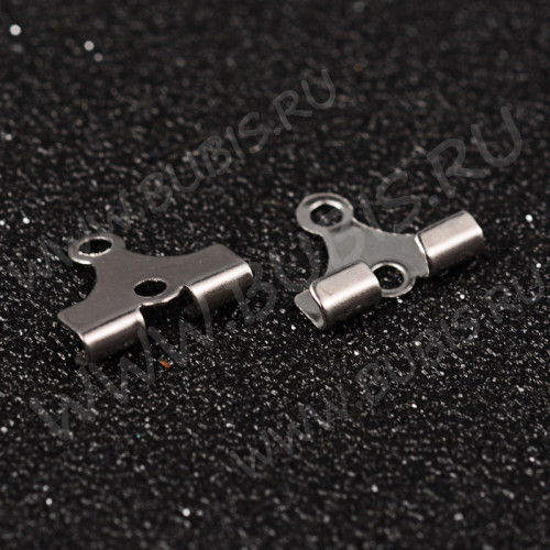 Зажимы №47 Концевики-коннекторы 10,5*9*2,4мм цвет платины (Хирургическая сталь) (10шт.)