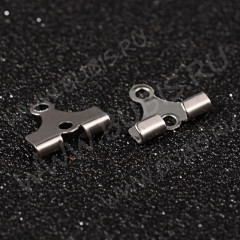 Зажимы №47 Концевики-коннекторы 10,5*9*2,4мм цвет платины (Хирургическая сталь) (10шт.)