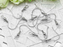 (СКИДКИ!!!) Швензы-крючки №016 20*19*0,7мм цвет платины (Хирургическая сталь) (10 пар)