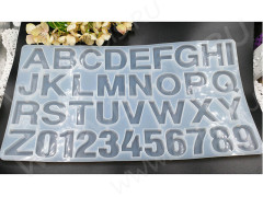 Молд 112 для эпоксидной смолы 36*19,5см Буквы и Цифры (силикон)