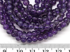 (ОПТ) Бусина округлая 5,5мм Аметист натуральный (камни) (НИТЬ)