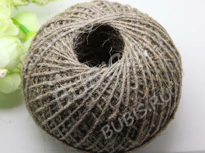 Шпагат 03 льняной 1,5-2мм св.коричневый (шнуры) (кат.100м)