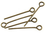 Штифт с петлёй 70*0,7мм античная бронза (Brass) (10шт.)